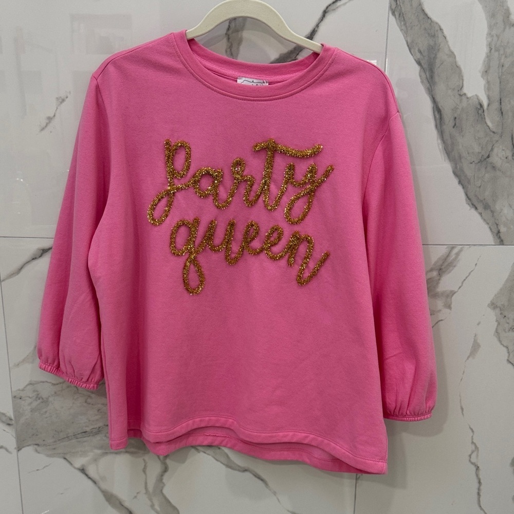 Mud Pie Pink 'Party Queen' Sweatshirt